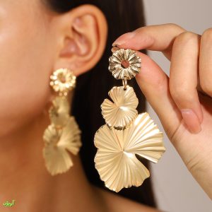 گوشواره اویز برگی کد 1014