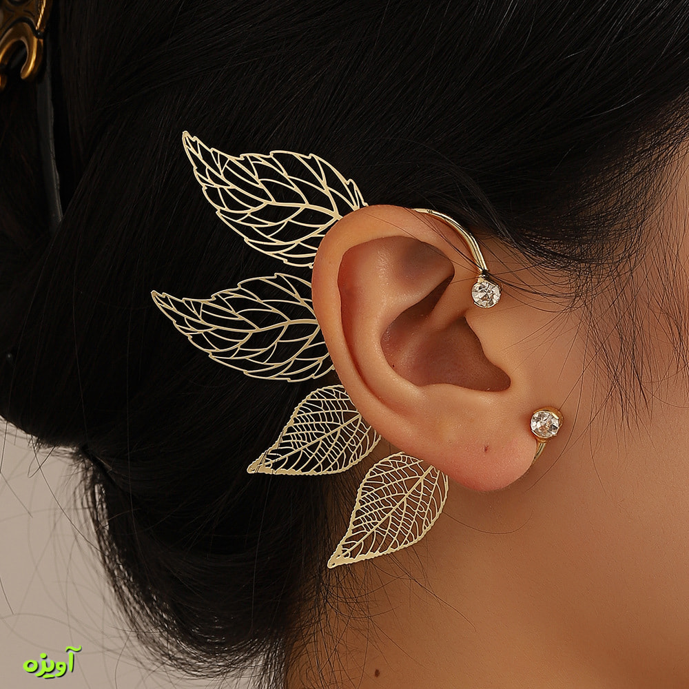 گوشواره ایرکاف برگی کد 1036