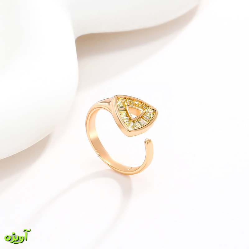 انگشتر طرح مثلث ژوپینگ کد 14003