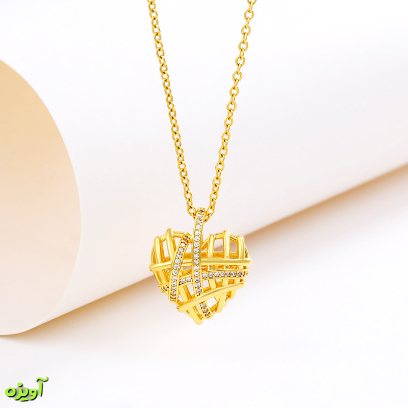 گردنبند بدون زنجیر قلبی ژوپینگ کد 15001