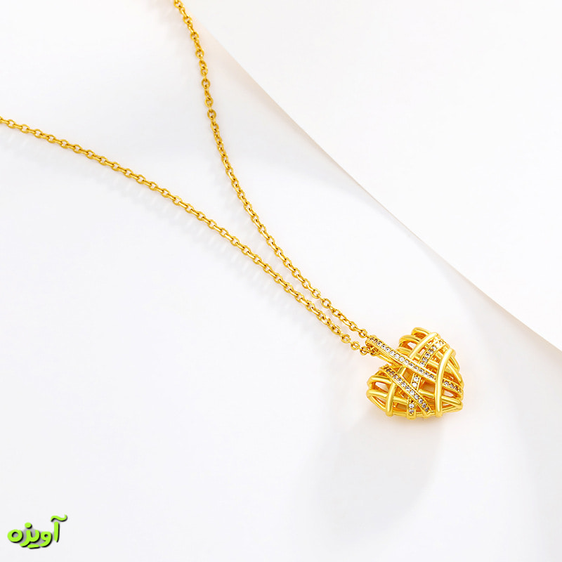 گردنبند بدون زنجیر قلبی ژوپینگ کد 15001