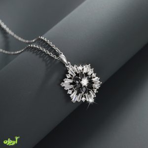 اویز گردنبند دانه برف مشکی ژوپینگ کد 15009