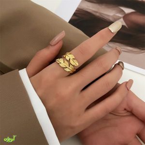 انگشتر طرح خوشه گندم کد 4008