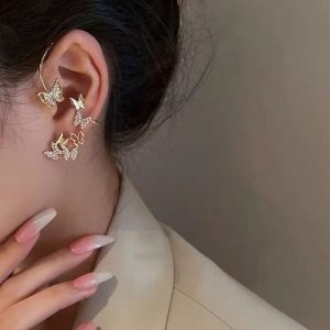 گوشواره ایرکاف پروانه کد 1037