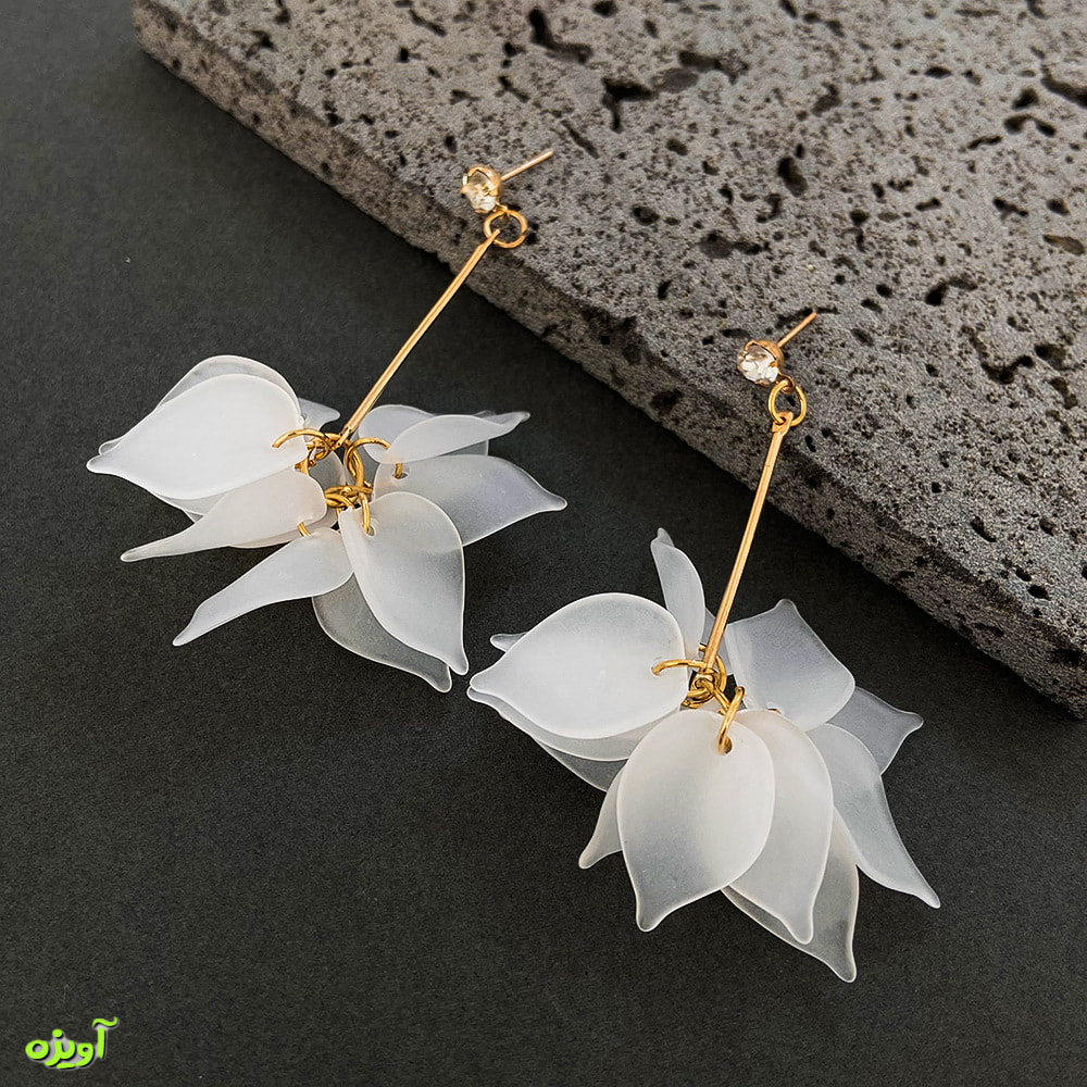 گوشواره طرح برگ اکریلیک کد1046
