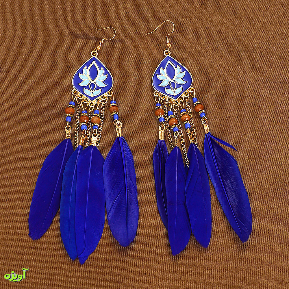 گوشواره اسلیمی پر کد 1051