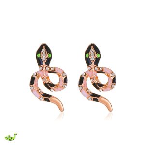 گوشواره مار نگین دار کد 1061