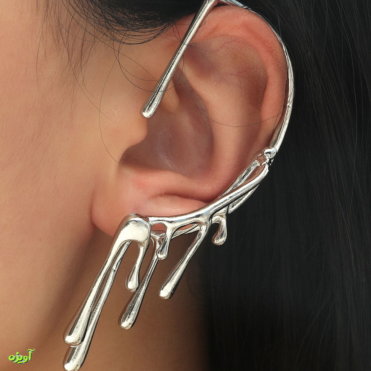 گوشواره ایرکاف شمعی گوش چپ کد 1073