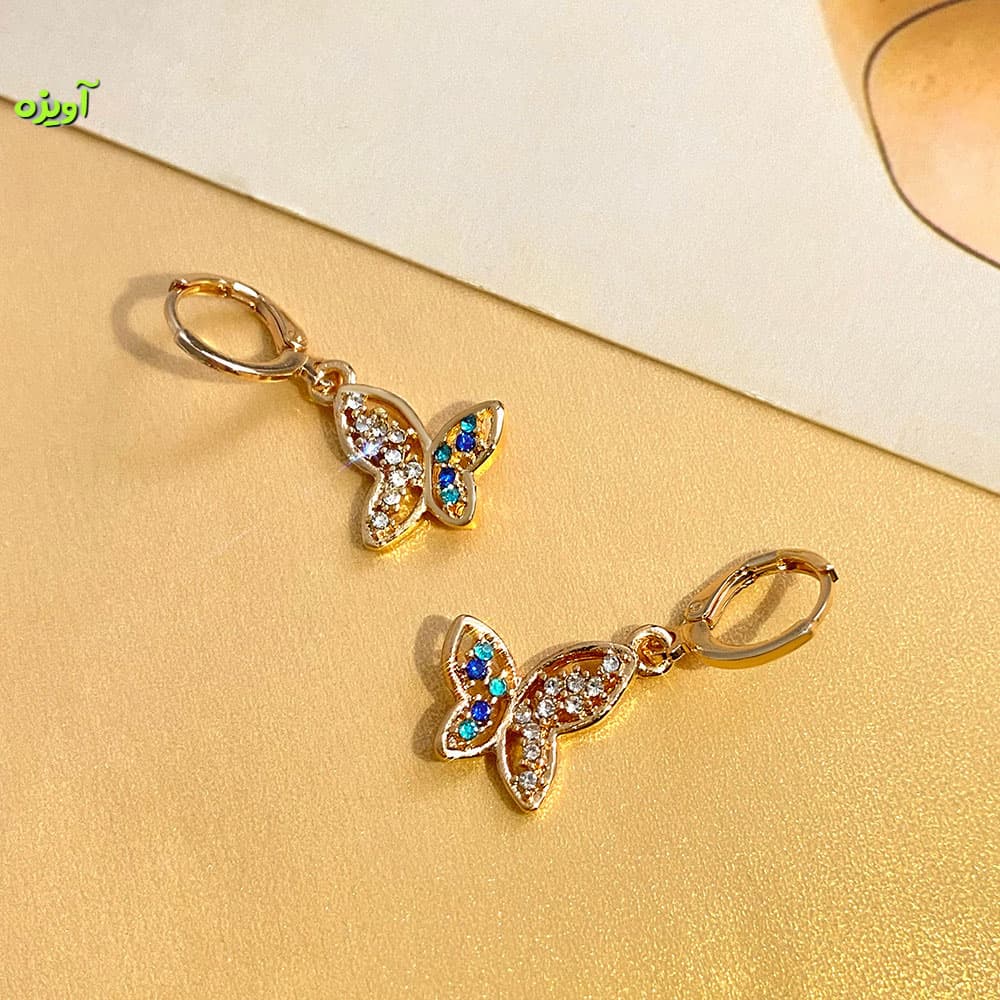 گوشواره پروانه کوچولو کد 1086