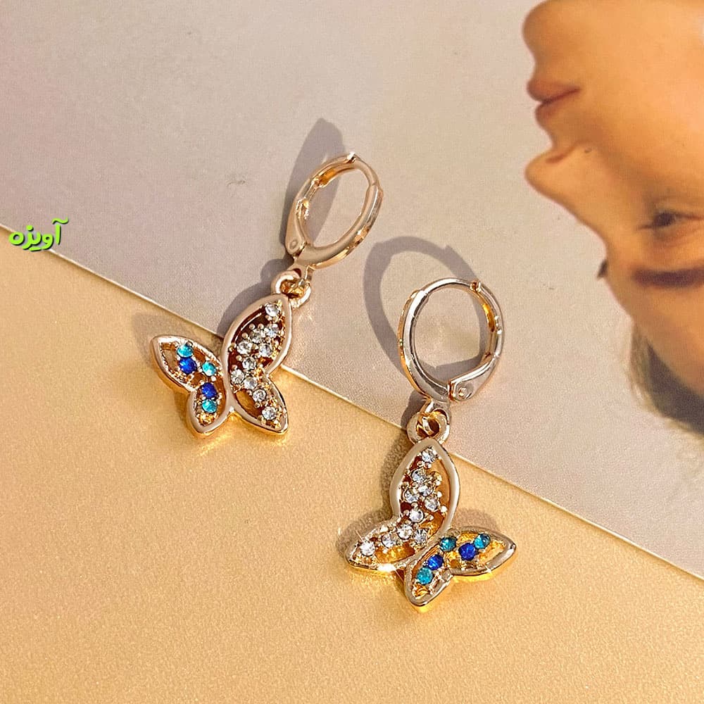 گوشواره پروانه کوچولو کد 1086