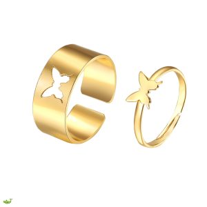 انگشتر پروانه 2 عددی کد 4033