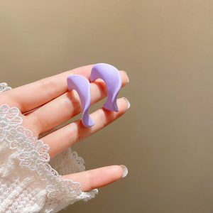 گوشواره بنفش فانتزی کد 1099