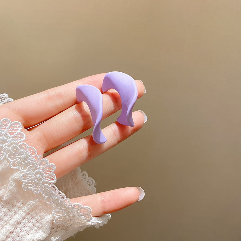 گوشواره بنفش فانتزی کد 1099